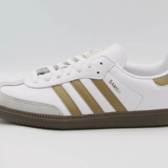 Adidas Samba OG Mens White Brown Desert Casual Shoes Sz 10 - Picture 3 of 4